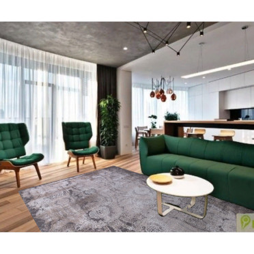 Ковер турецкий овальный 03801A GREY / BROWN - коллекция ARMINA