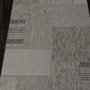 Ковер S139 - BLACK-GRAY - Прямоугольник - коллекция KAIR