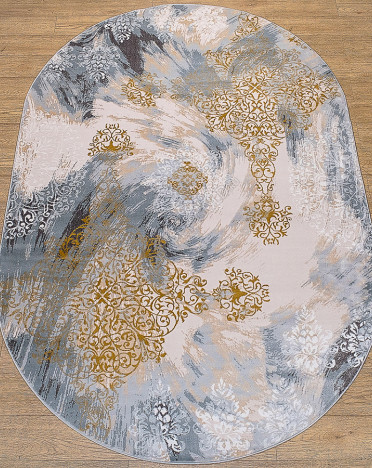 Ковер российский 25638-24348 Каскад (PP Heatset Высокоплотный, серый)