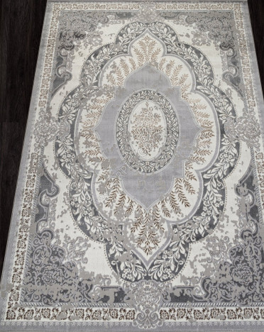 Ковер российский F290 Меринос PALERMO (PP Heatset Высокоплотный, серый) прямоугольный