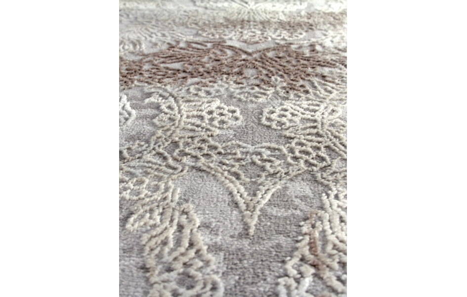 Ковер турецкий овальный 03801A GREY / BROWN - коллекция ARMINA