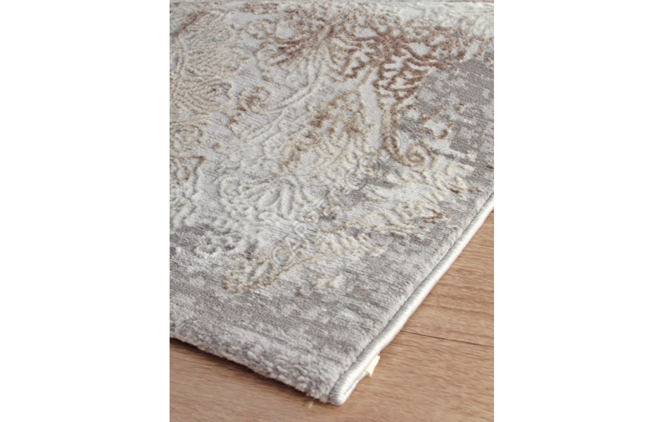 Ковер турецкий овальный 03801A GREY / BROWN - коллекция ARMINA