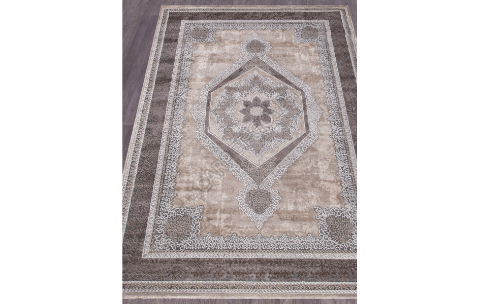 Ковер турецкий прямоугольный 04037C GREY / BROWN - коллекция ARMINA