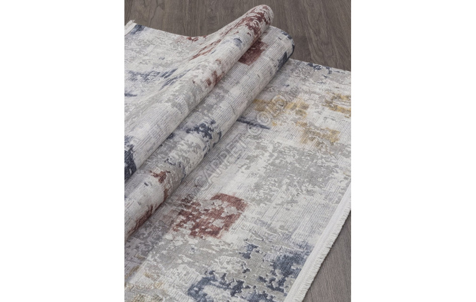 Ковер AB105A - GREY / RED - Прямоугольник - коллекция LOTUS