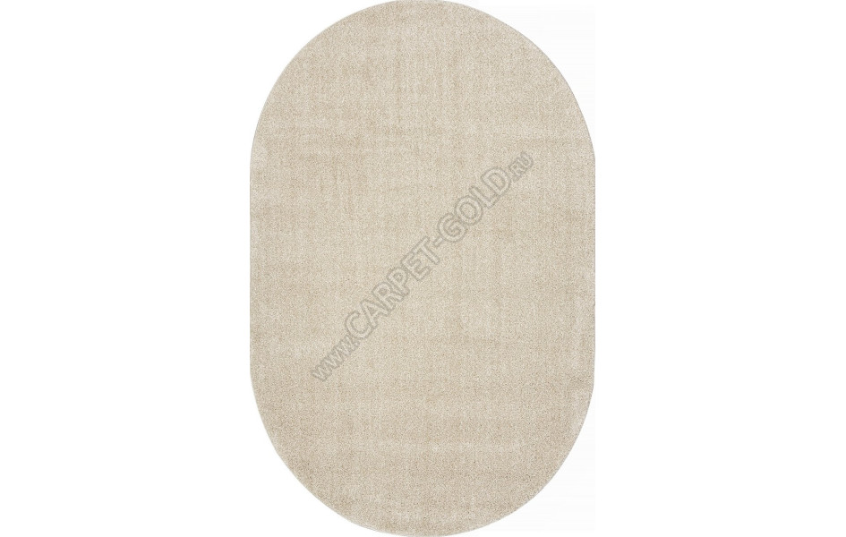 Однотонный бежевый овальный ковер T600 - LIGHT BEIGE - коллекция SOFIA