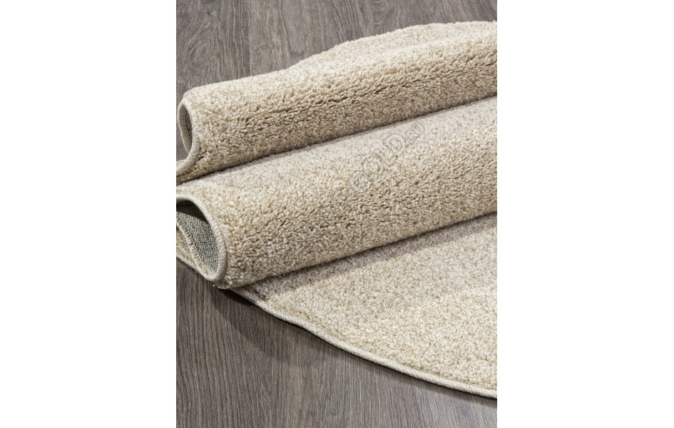 Однотонный бежевый овальный ковер T600 - LIGHT BEIGE - коллекция SOFIA